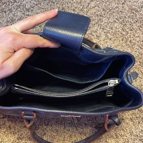 Coach Blue Poppy Handbag - Picture 5 of 9